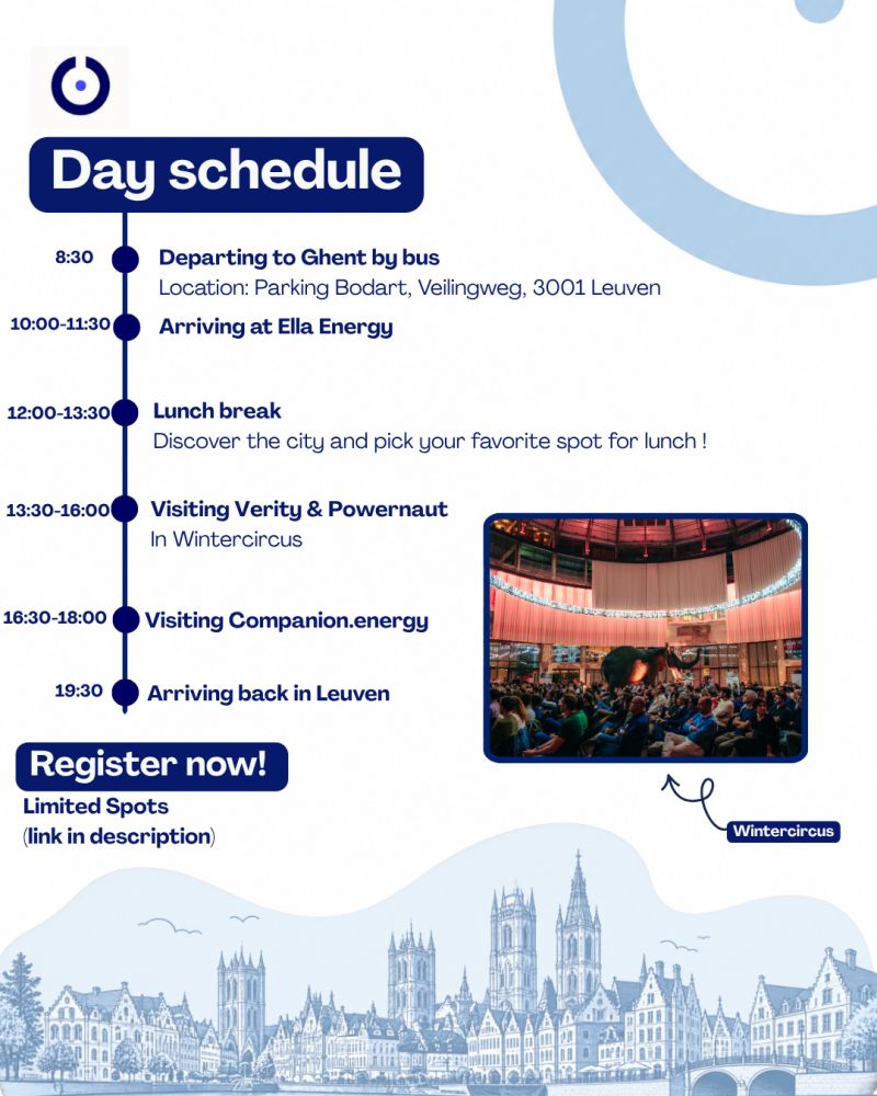 Energy Start-up Tour: Powering up in Ghent schedule